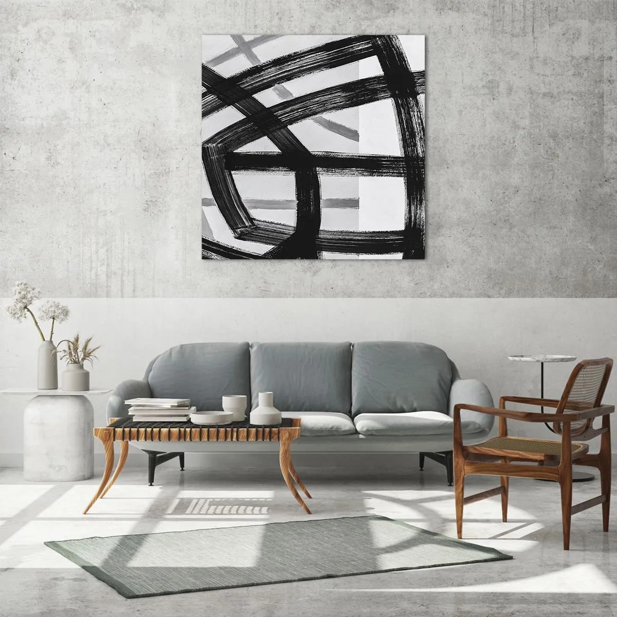 Glasbild - Bild auf glas - Bautiefe - 50x50 cm