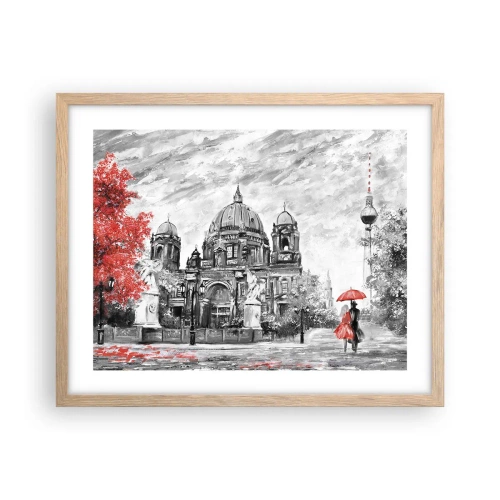 Poster in einem Rahmen aus heller Eiche - Berliner Treffen - 50x40 cm