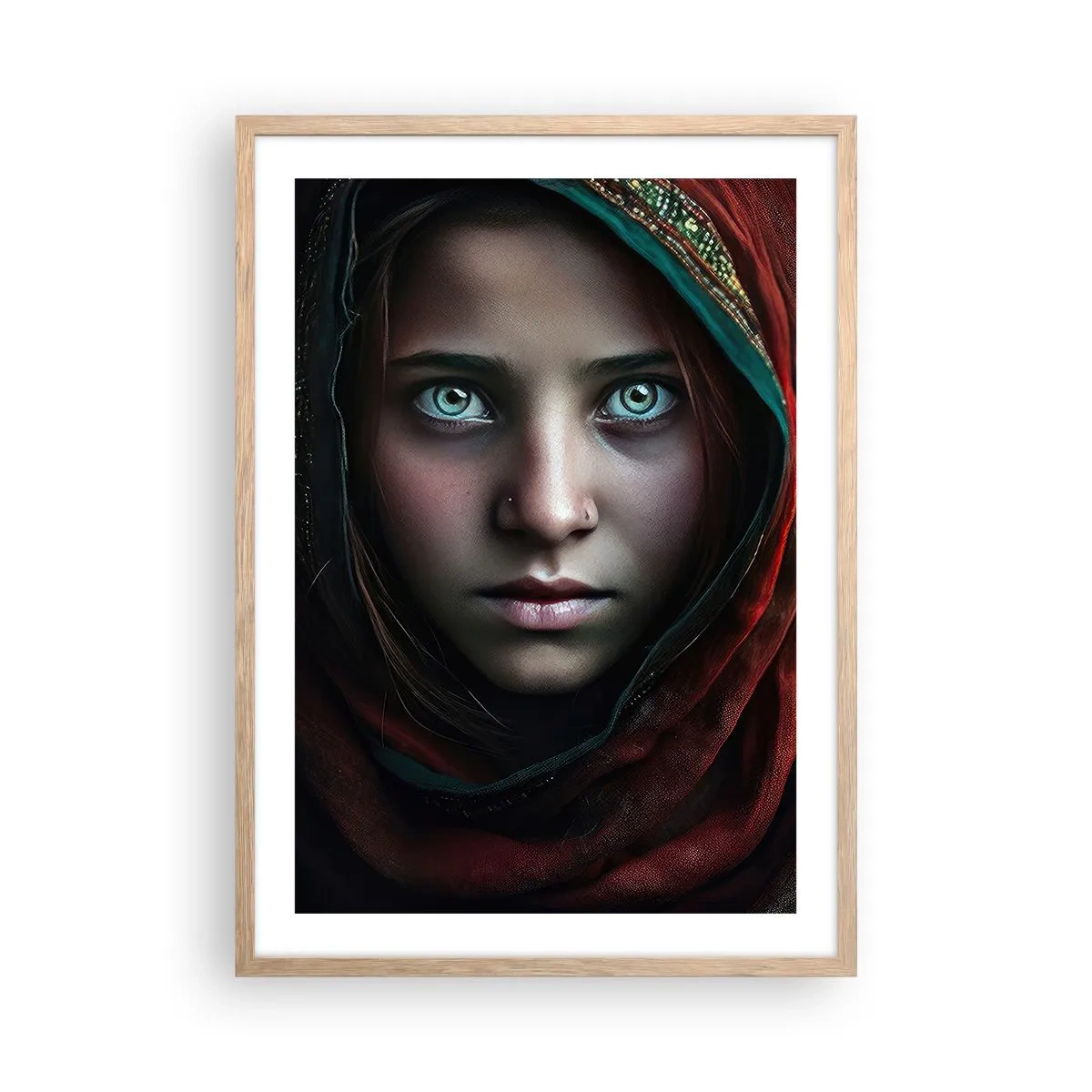 Poster in einem Rahmen aus heller Eiche - Prinzessin aus dem Osten - 50x70 cm