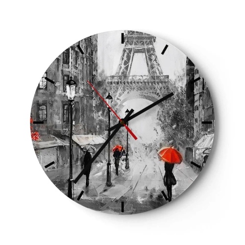 Wanduhr - Glasuhr - Alle Wege führen zu ihr - 40x40 cm