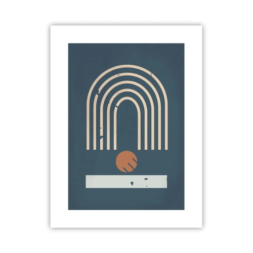 Poster - Geometrie auf dem Granatapfel - 30x40 cm