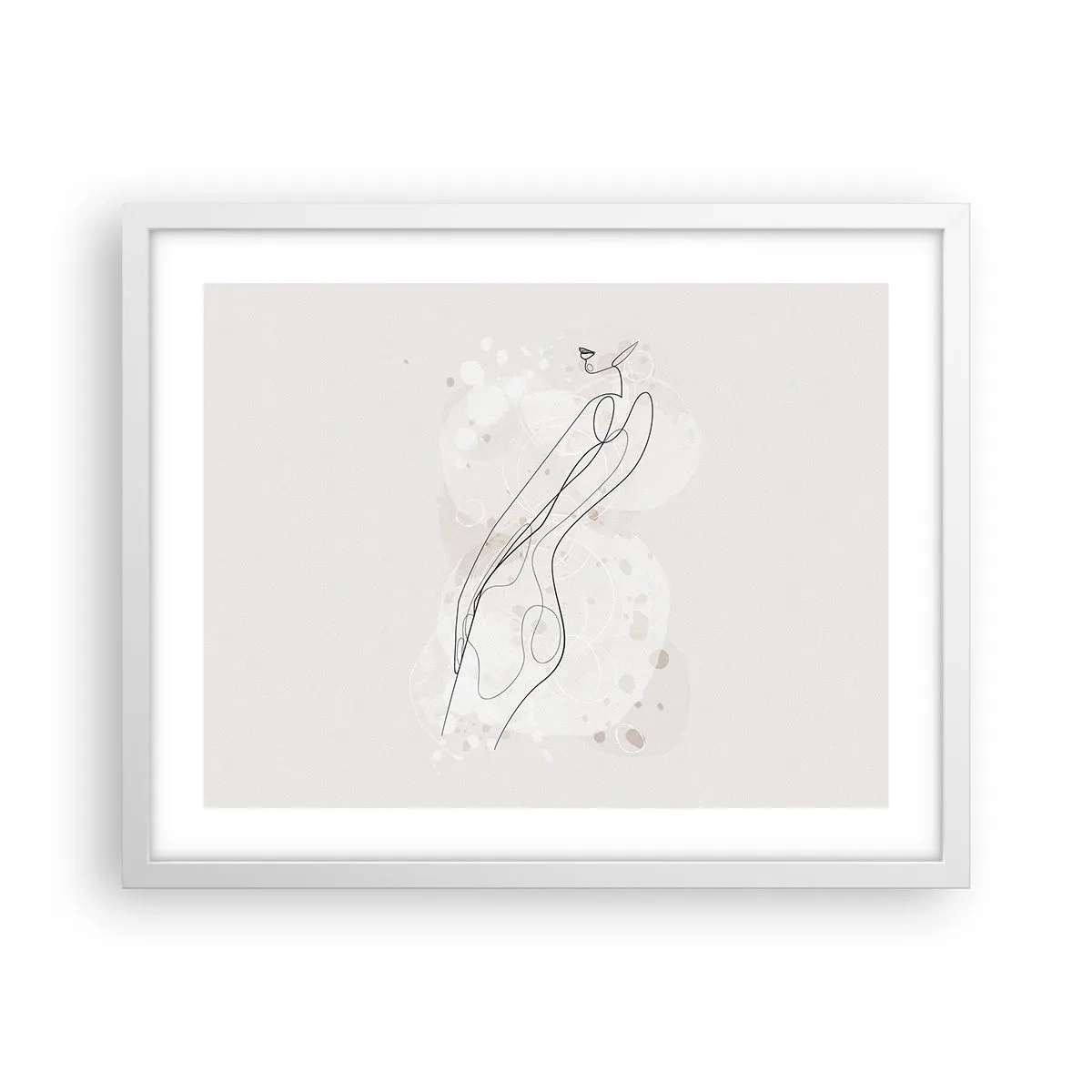 Poster in einem weißen Rahmen - Der Blick schweift - 50x40 cm