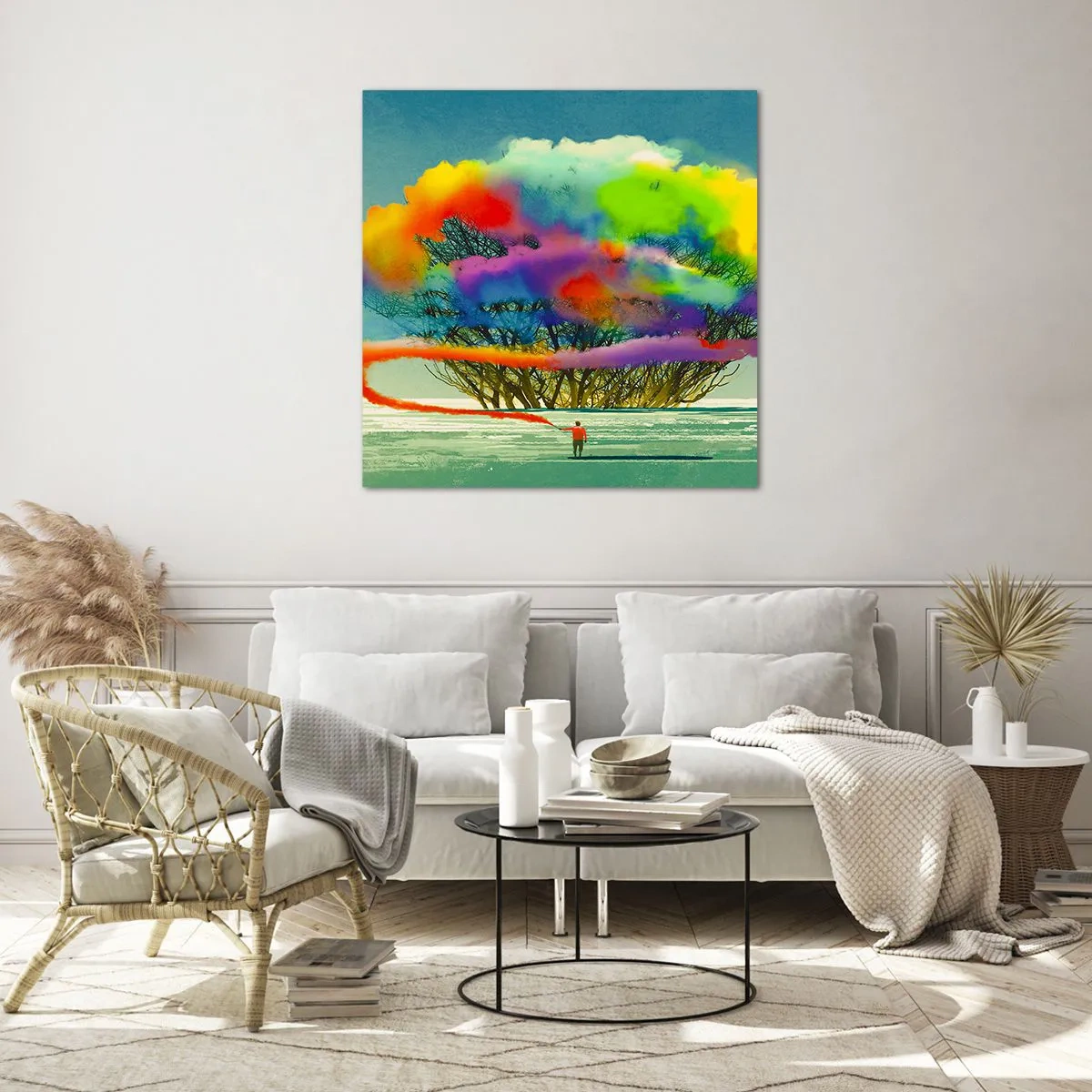 Glasbild - Bild auf glas - Erwecke diese Welt zum Leben - 60x60 cm