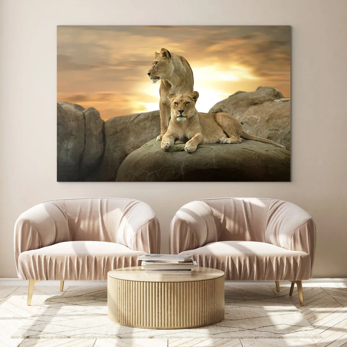 Glasbild - Bild auf glas - Königliche Majestät - 70x50cm - Königliche Majestät - Moderne Wanddekoration für Wohnzimmer und Schlafzimmer ARTTOR
