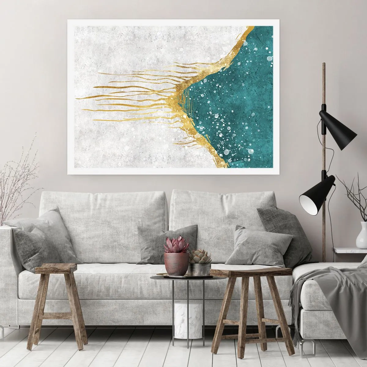Poster - Goldene Flut - 70x50 cm