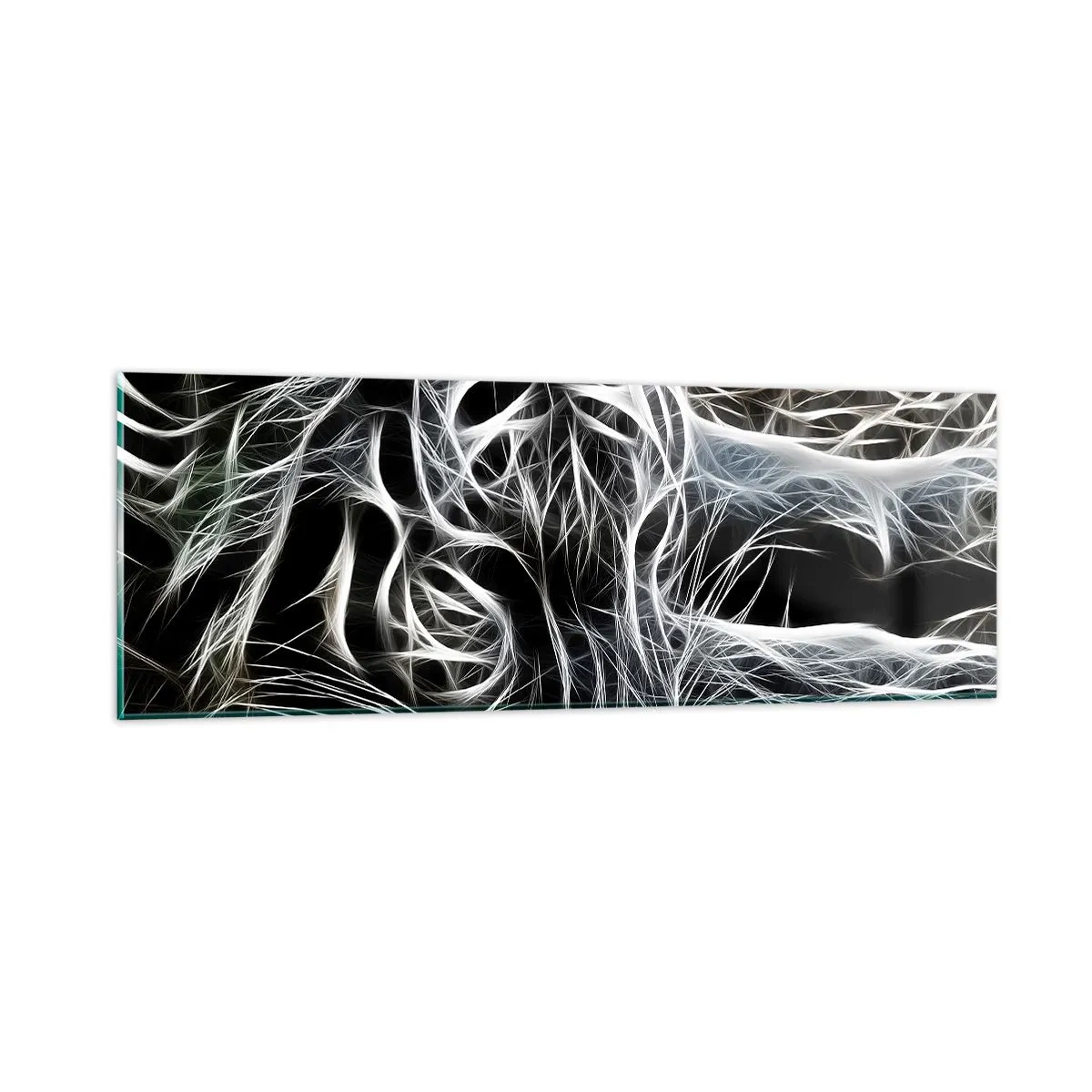 Glasbild - Bild auf glas - Eine Studie über die Leichtigkeit der Katze - 90x30 cm