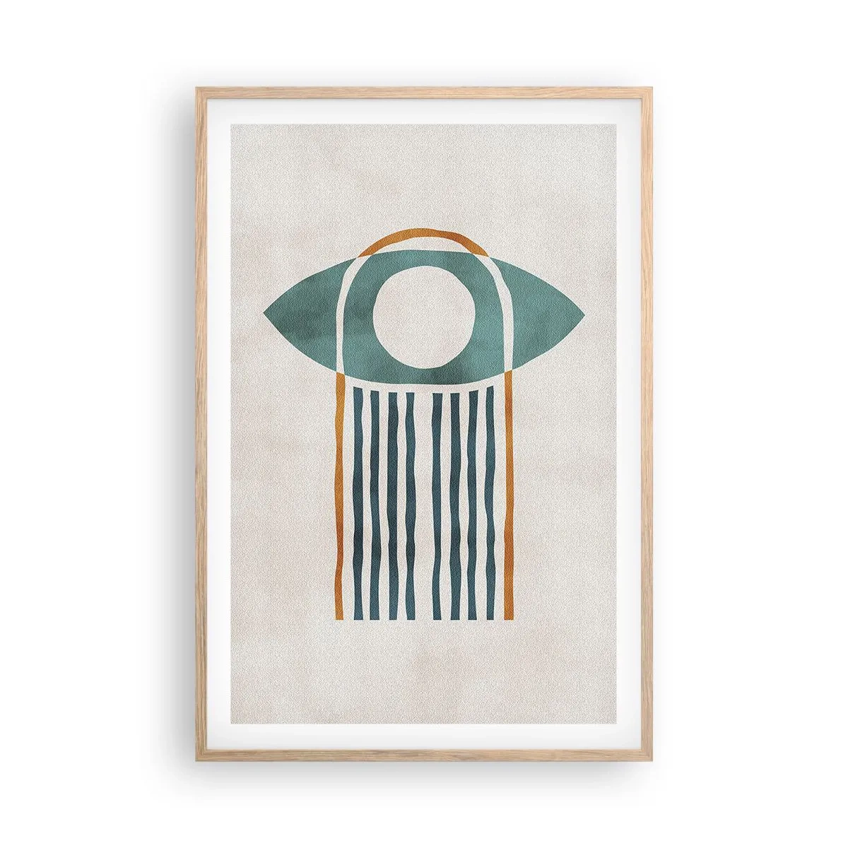 Poster in einem Rahmen aus heller Eiche - Zeichen und Rituale - 61x91 cm