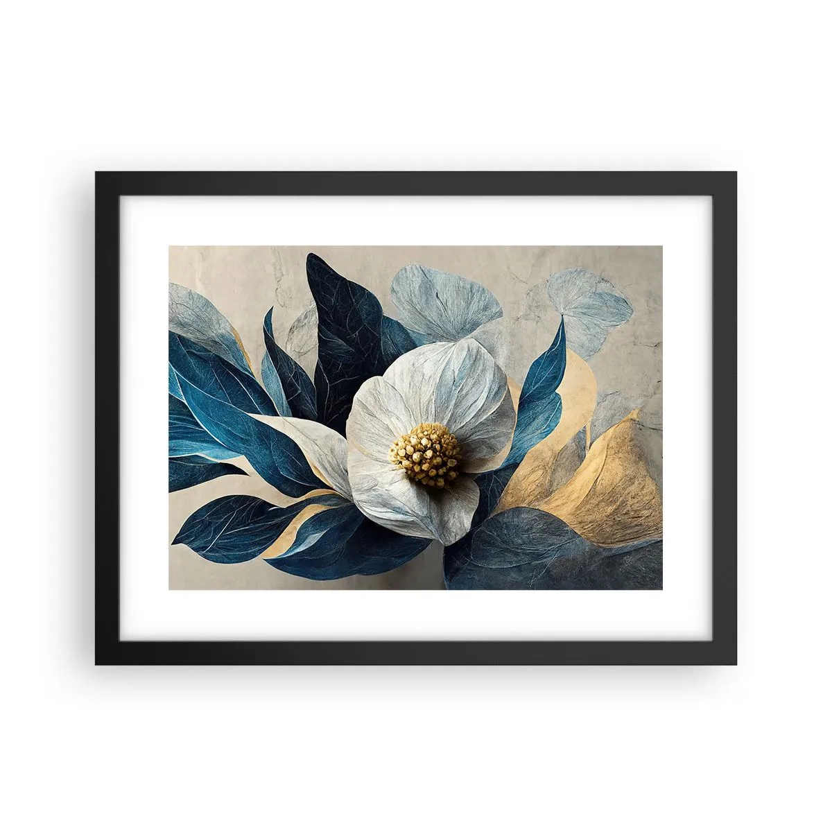 Poster in einem schwarzem Rahmen - Er hat ein Herz aus Gold - 40x30 cm