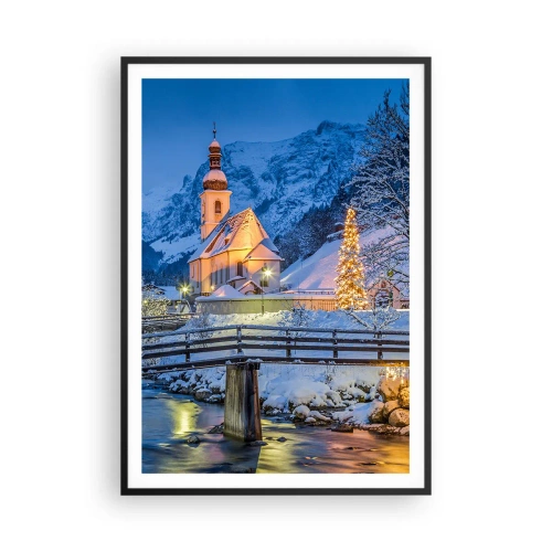 Poster in einem schwarzem Rahmen - Weihnachtsgeist - 70x100 cm