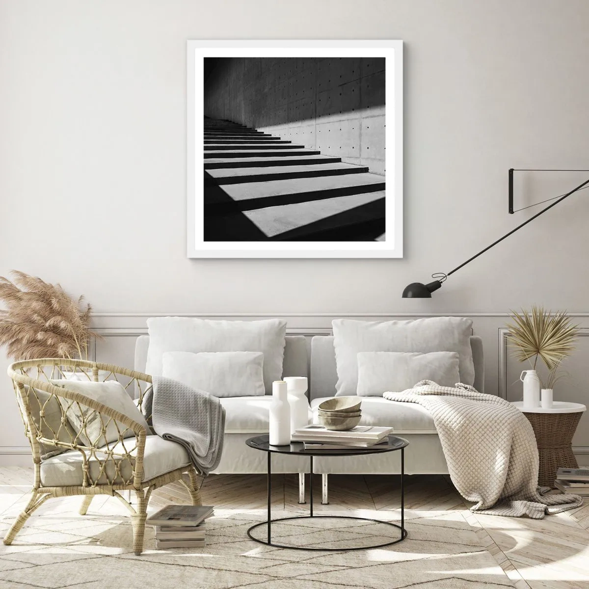 Poster in einem weißen Rahmen - Rohe Schönheit des Modernismus - 50x50 cm