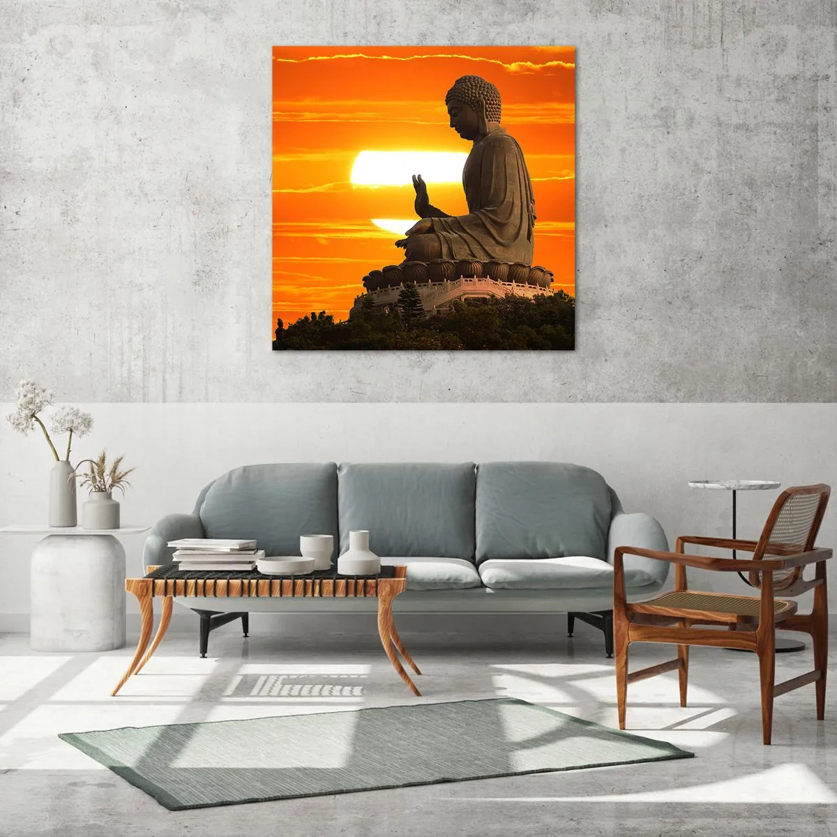 Glasbild - Bild auf glas - Keine Angst vor der Welt - 70x70 cm