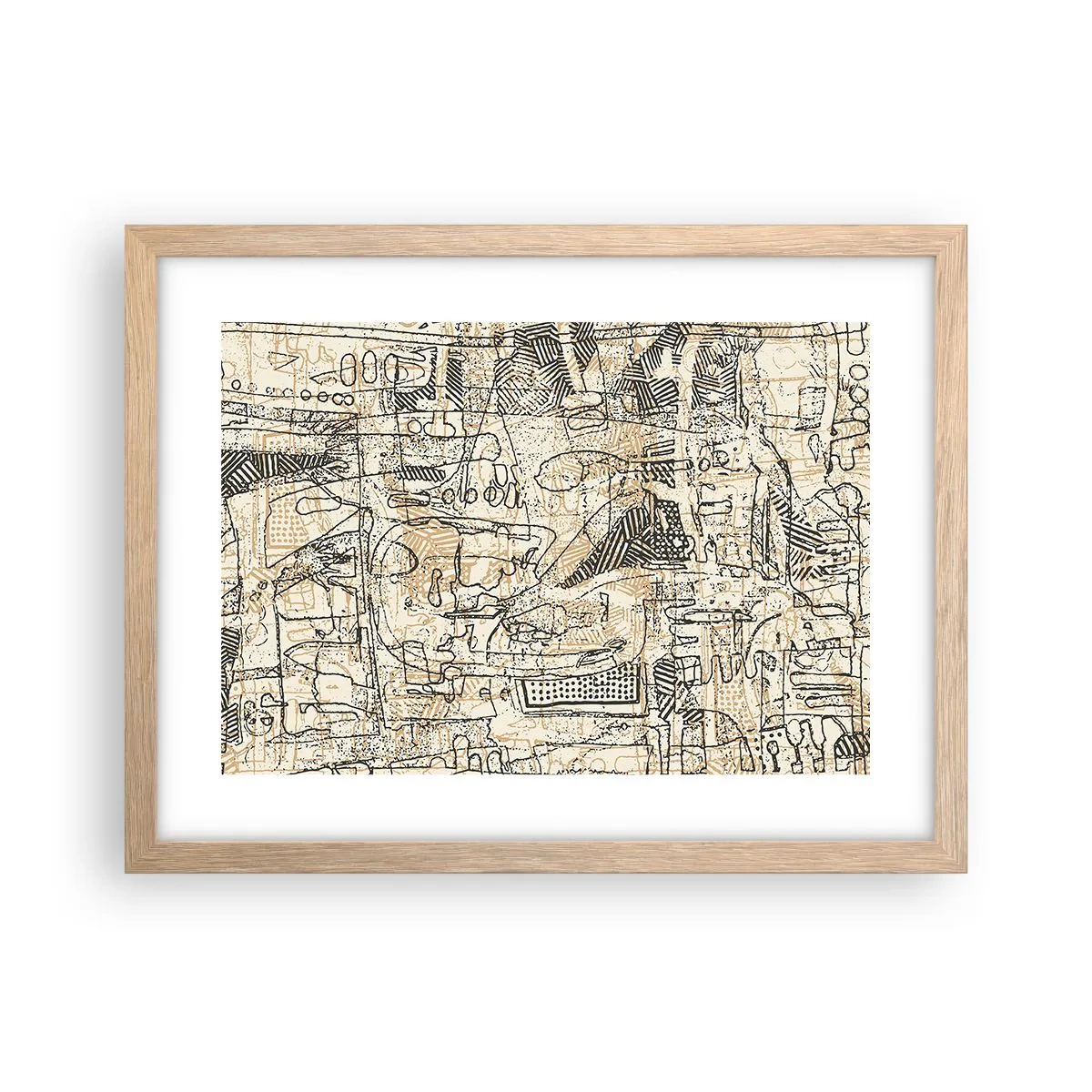 Poster in einem Rahmen aus heller Eiche - Es wartet darauf, entschlüsselt zu werden - 40x30 cm