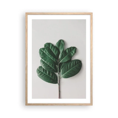 Poster in einem Rahmen aus heller Eiche - Eine Zeichnung purer Natur - 50x70 cm
