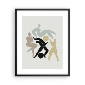 Poster in einem schwarzem Rahmen - Bewegung für Gesundheit und Schönheit - 40x50 cm