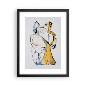 Poster in einem schwarzem Rahmen - Abstraktion aus Glas - 30x40 cm