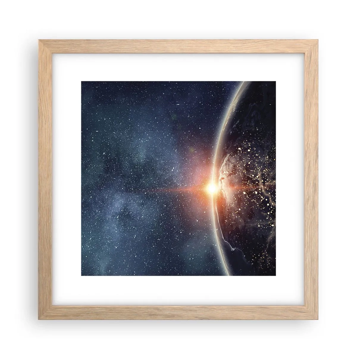 Poster in einem Rahmen aus heller Eiche - In einer neuen Perspektive - 30x30 cm