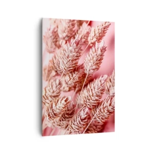 Bild auf Leinwand - Leinwandbild - Nahaufnahme der rosa gefärbten Ohren - 70x100cm - Eine Blumenkaskade in Rosa - Moderne Wanddekoration für Wohnzimmer und Schlafzimmer ARTTOR