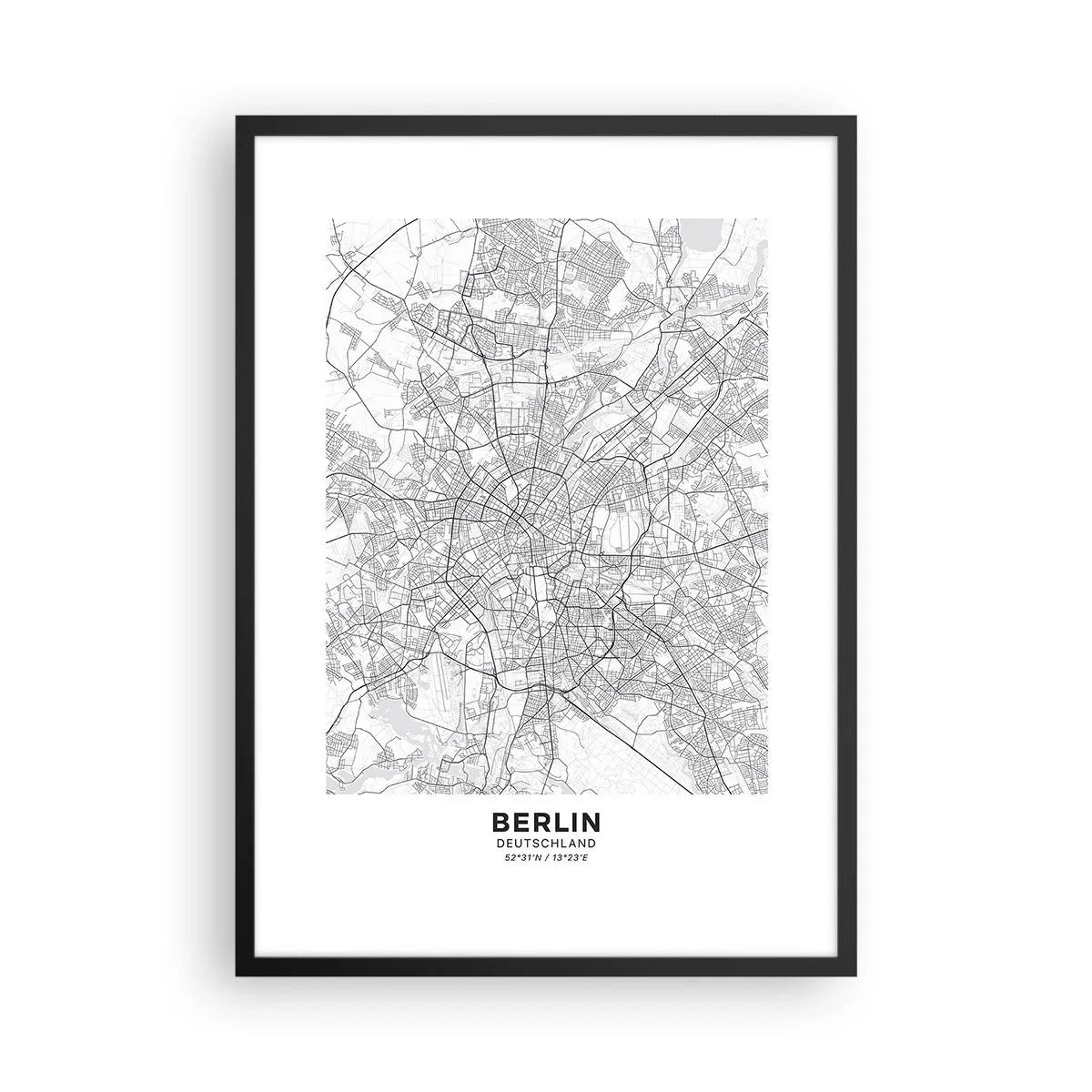 Poster in einem schwarzem Rahmen - Berliner Blume - 50x70 cm