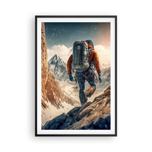 Poster in einem schwarzem Rahmen - Einsamer Krieger - 61x91 cm