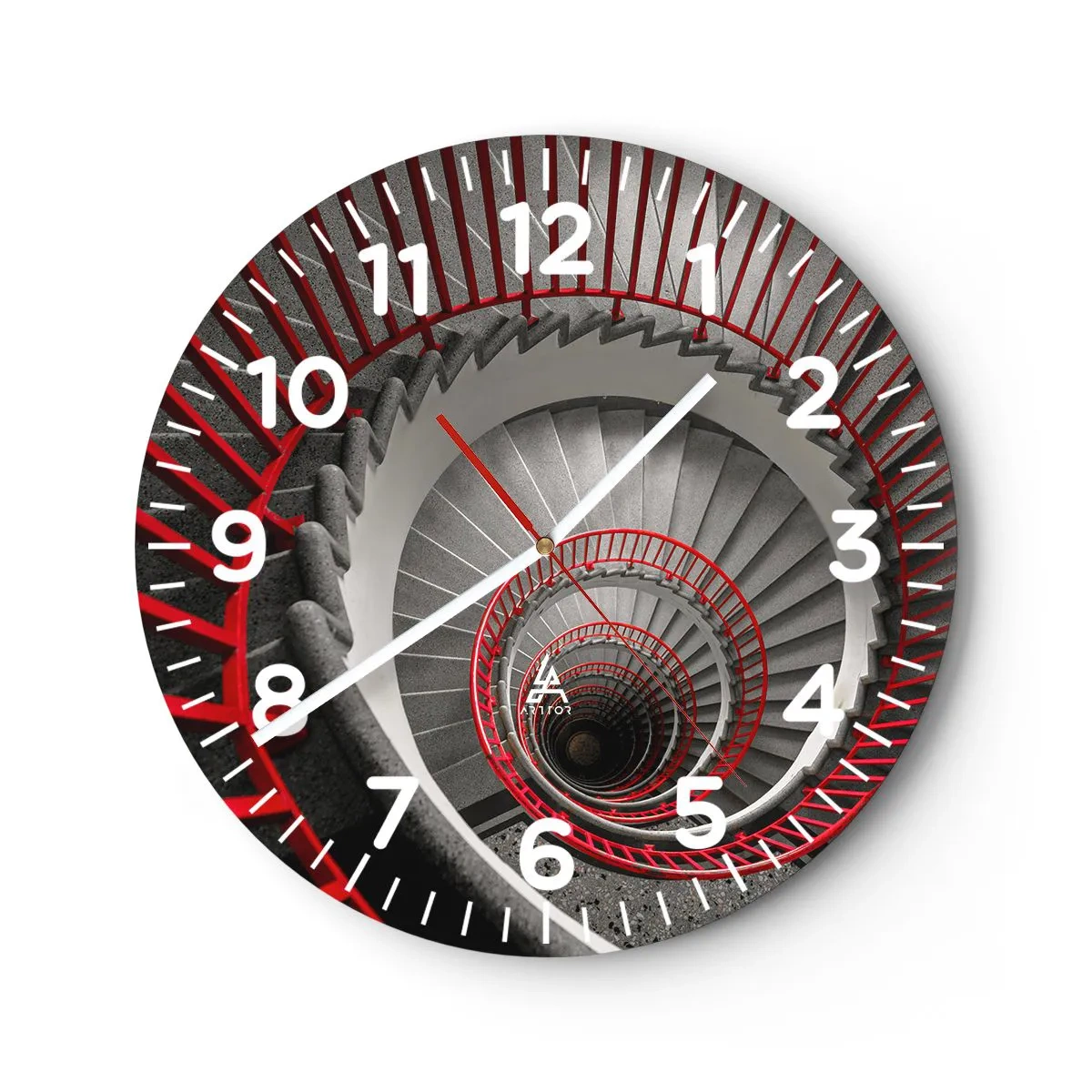 Wanduhr - Glasuhr - Architekturspaß - 40x40 cm