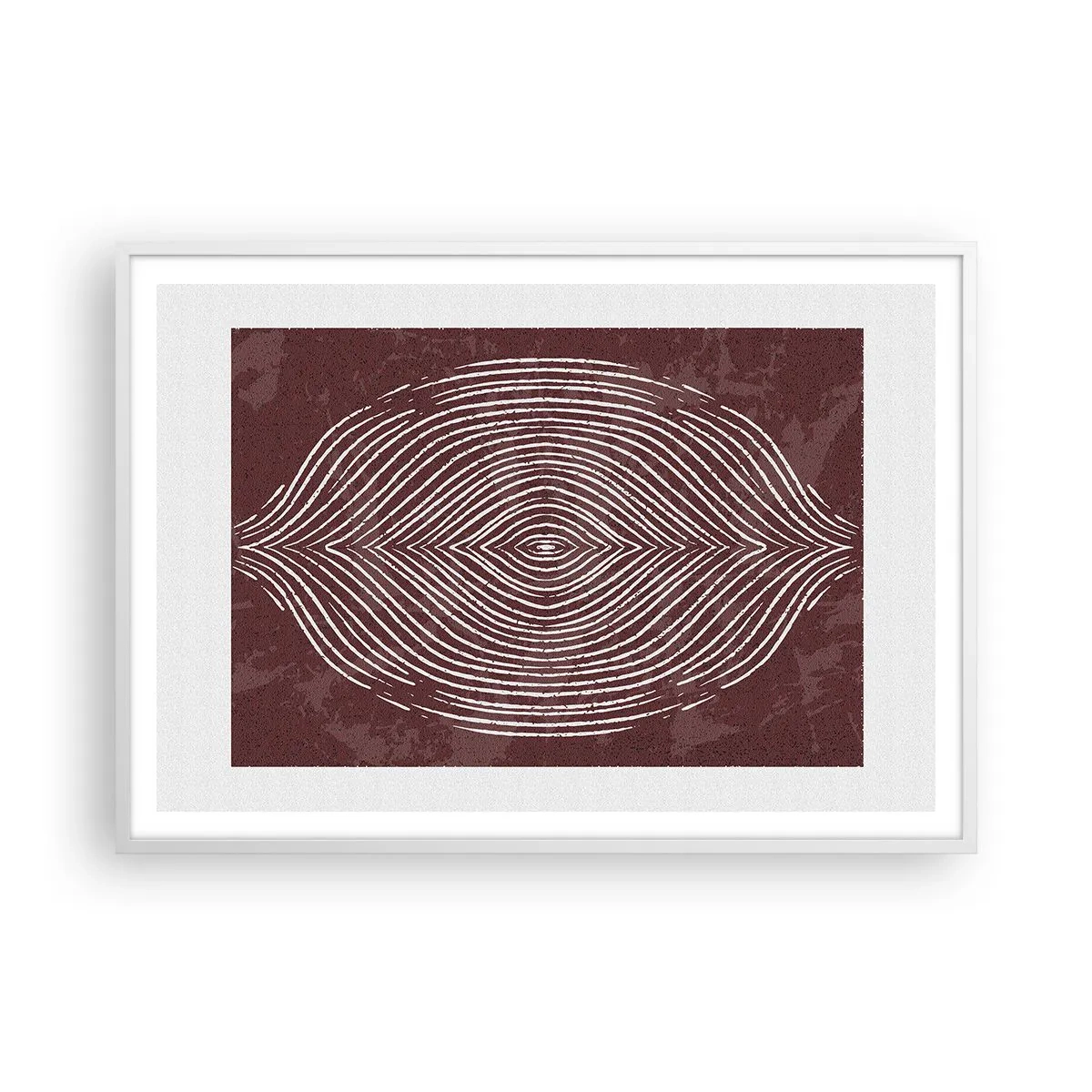 Poster in einem weißen Rahmen - Der Raum spricht - 100x70 cm