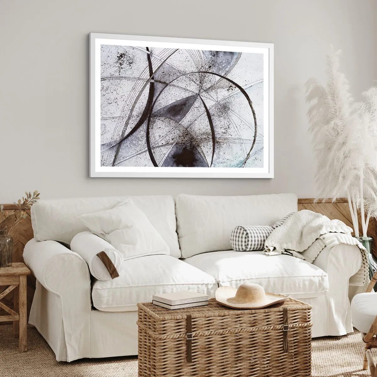 Poster in einem weißen Rahmen - Futuristische Fantasie - 70x50 cm