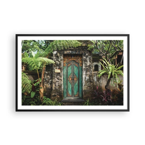 Poster in einem schwarzem Rahmen - Eine Tür zu einer exotischen Welt - 91x61 cm