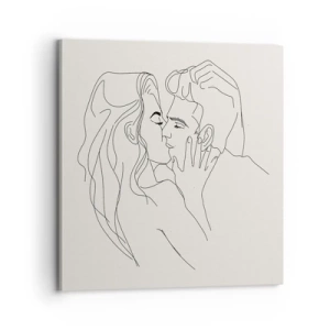 Bild auf Leinwand - Leinwandbild - Verstrickt im Gefühl - 70x70 cm