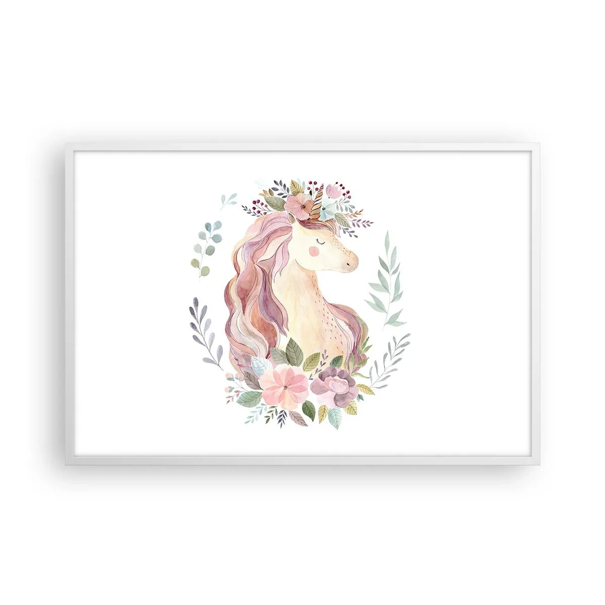 Poster in einem weißen Rahmen - Eine Einladung in die Welt der Märchen - 91x61 cm