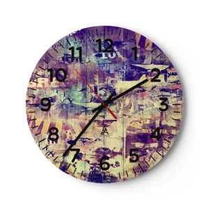 Wanduhr - Glasuhr - Und das ist alles, was es geben wird - 30x30 cm