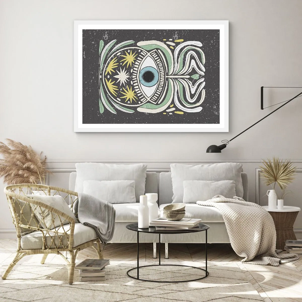 Poster in einem weißen Rahmen - Stammesrituale - 70x50 cm