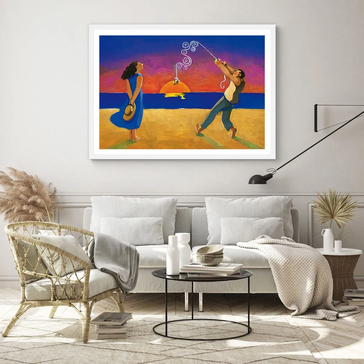 Poster in einem weißen Rahmen - Mehr als ein Sternchen vom Himmel - 91x61 cm