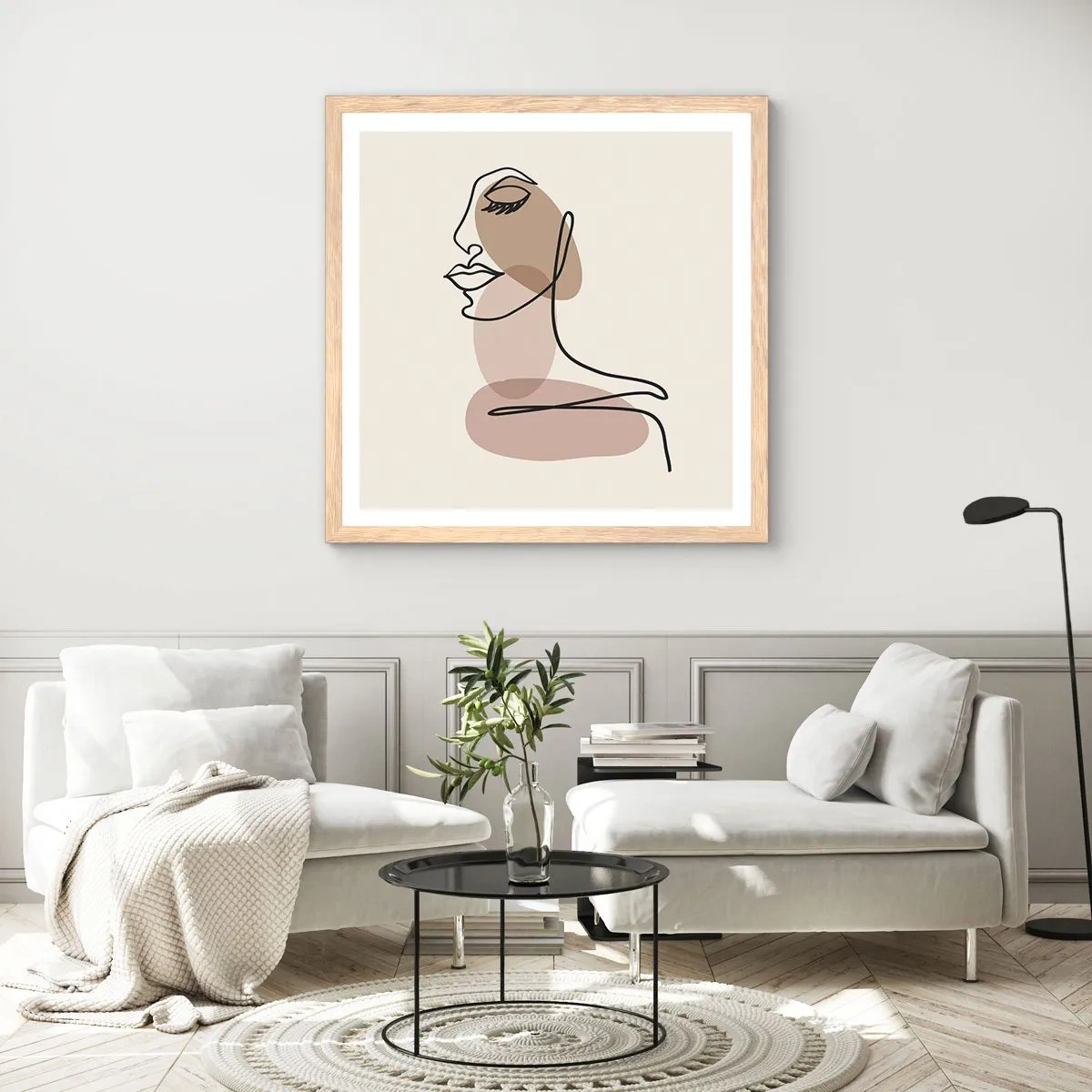 Poster in einem Rahmen aus heller Eiche - Sich selbst zugehört - 30x30 cm