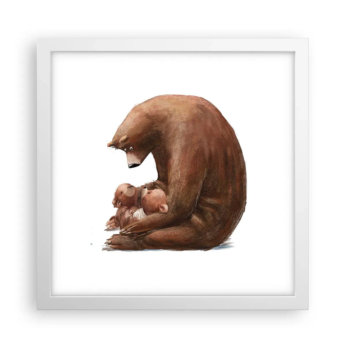 Poster in einem weißen Rahmen - Süße Träume, Kinder - 30x30 cm