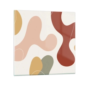 Glasbild - Bild auf glas - Kringel oder Schnörkel? - 60x60 cm