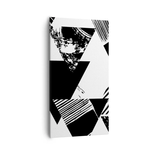 Bild auf Leinwand - Leinwandbild - Regen von Dreiecken - 55x100 cm