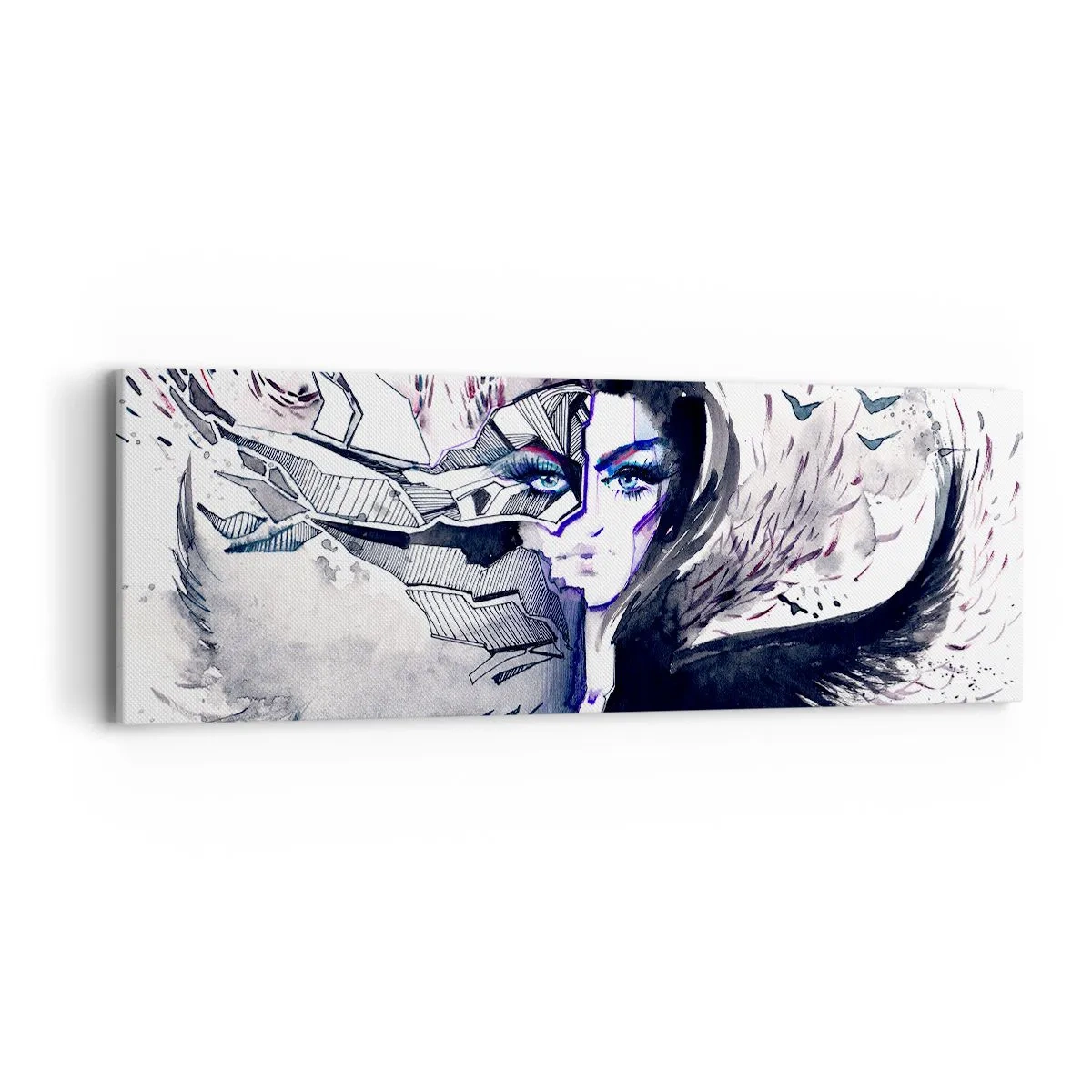 Bild auf Leinwand - Leinwandbild - Dämonisch und schön - 90x30 cm