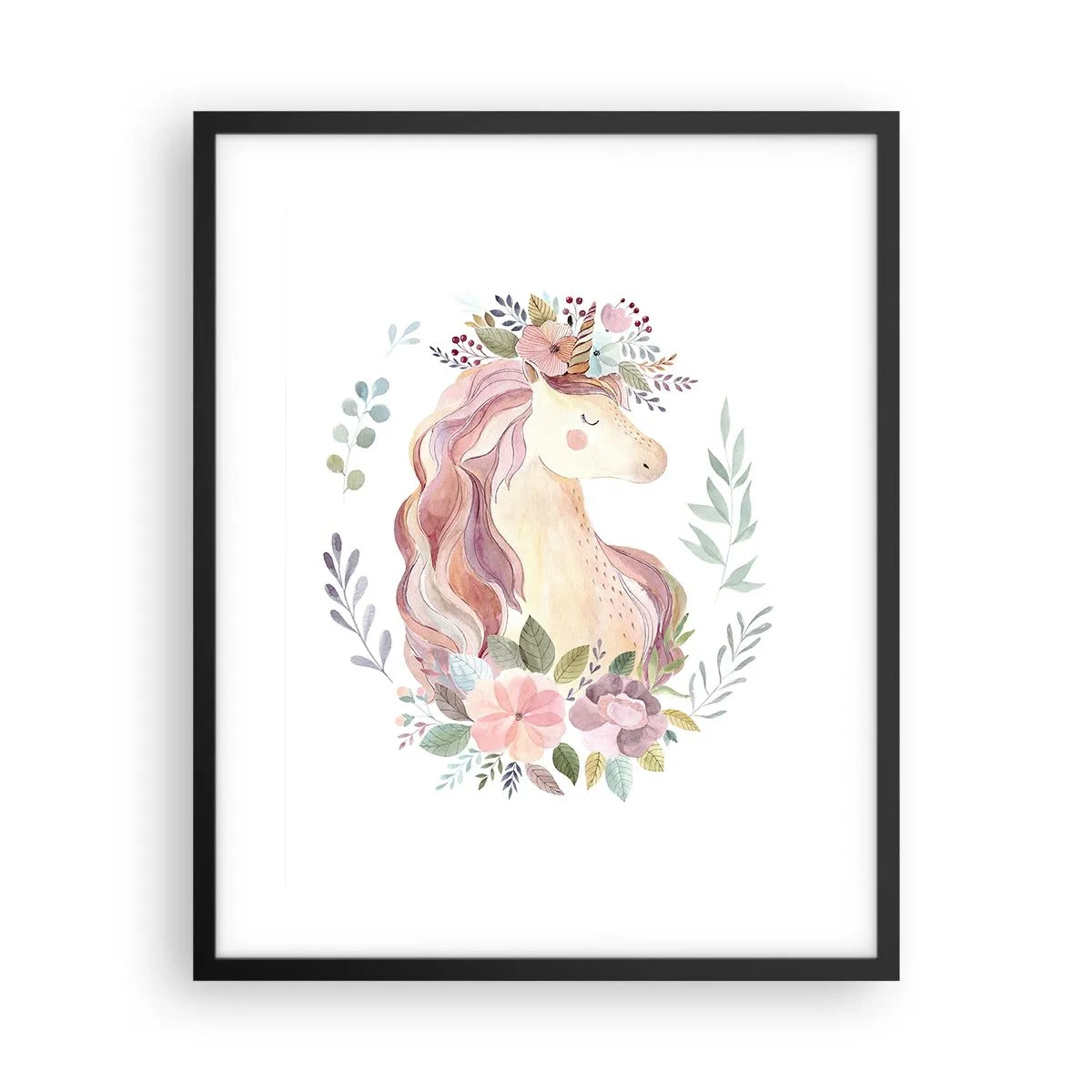 Poster in einem schwarzem Rahmen - Eine Einladung in die Welt der Märchen - 40x50 cm