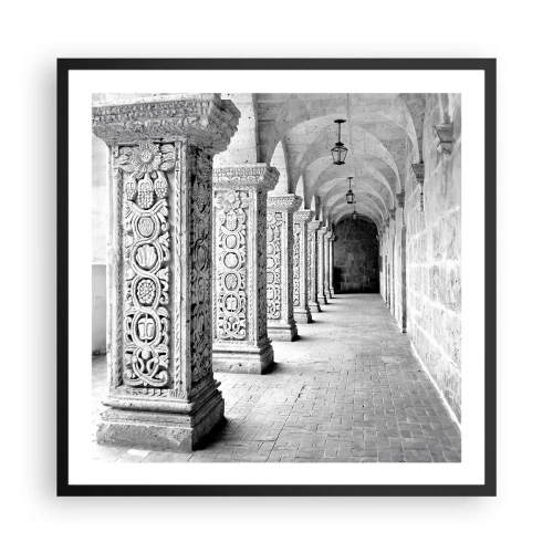 Poster in einem schwarzem Rahmen - Und wo geht’s hin...? - 60x60 cm