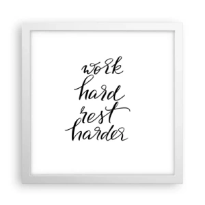 Poster in einem weißen Rahmen - Lebensbalance - 30x30 cm