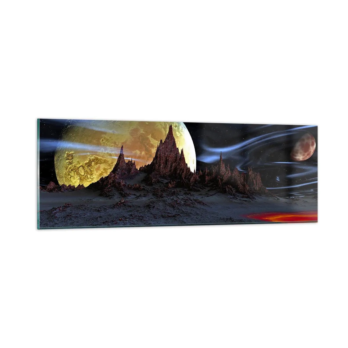 Glasbild - Bild auf glas - Unbekannte Welt - 90x30 cm