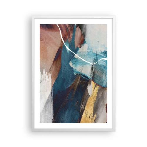 Poster in einem weißen Rahmen - Großzügig und mit Energie - 50x70 cm