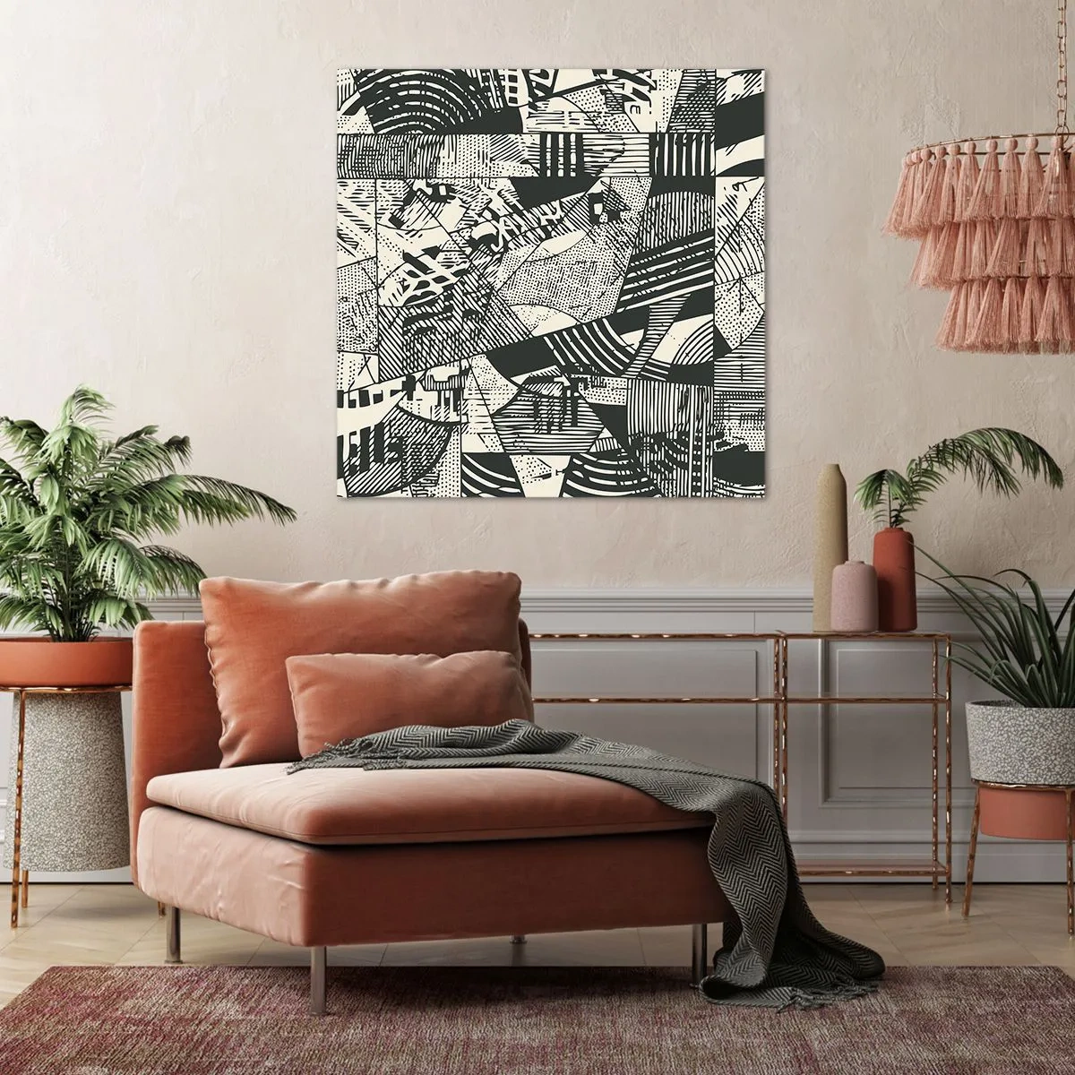 Bild auf Leinwand - Leinwandbild - Die Dynamik der Gegenwart - 50x50 cm