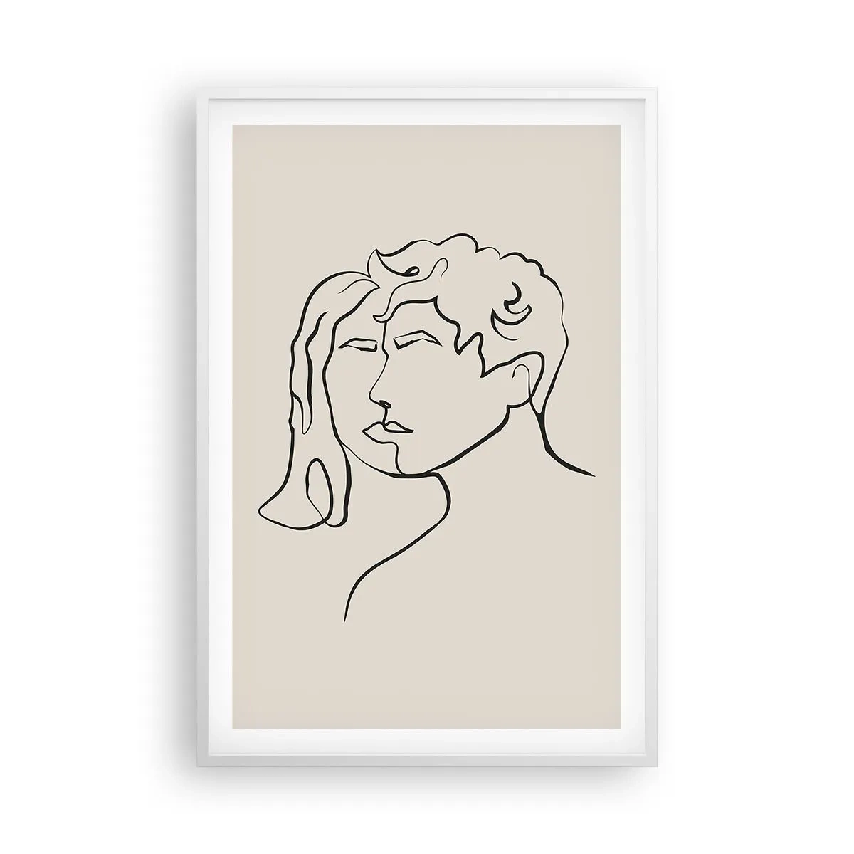 Poster in einem weißen Rahmen - Und es wurde Einheit - 61x91 cm