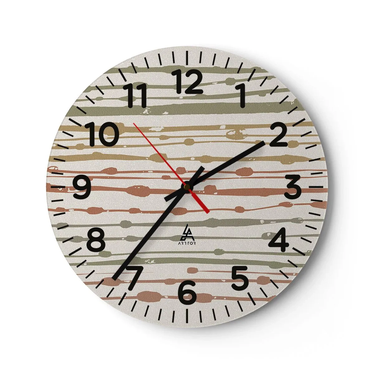 Wanduhr - Glasuhr - Musikalische Notation von Farben - 40x40 cm