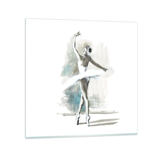 Glasbild - Bild auf glas - In einen Schwan verzaubert - 30x30 cm