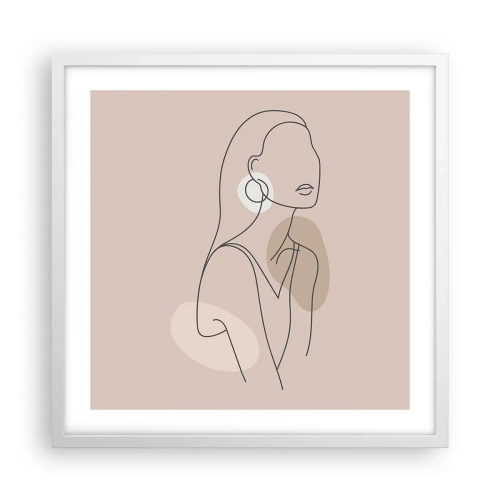 Poster in einem weißen Rahmen - Mädchenhafte Ikone - 50x50 cm