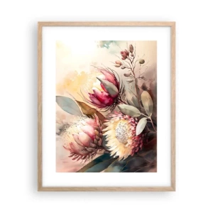 Poster in einem Rahmen aus heller Eiche - Im Profil und en face - 40x50 cm