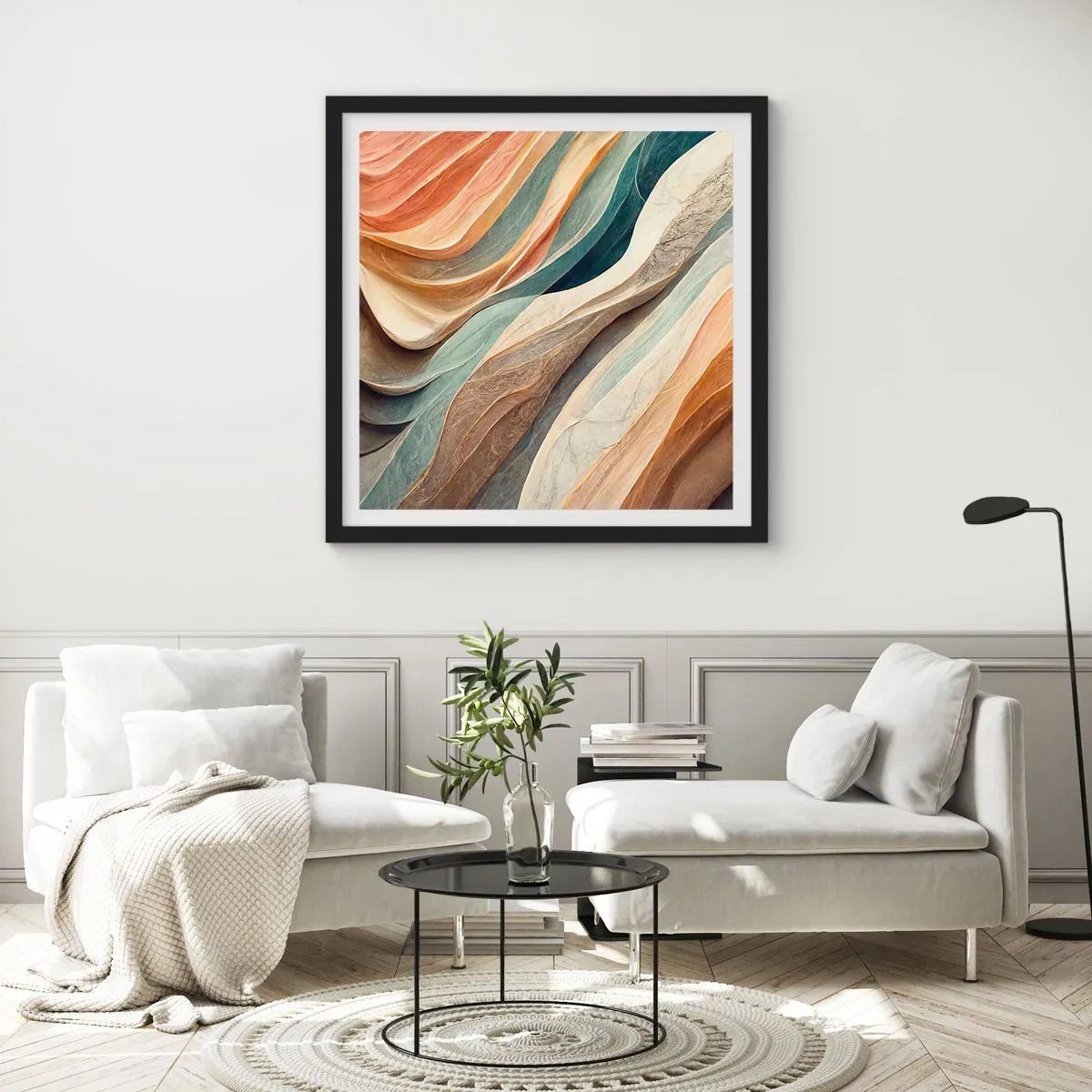 Poster in einem schwarzem Rahmen - Moment vor der Veränderung - 60x60 cm