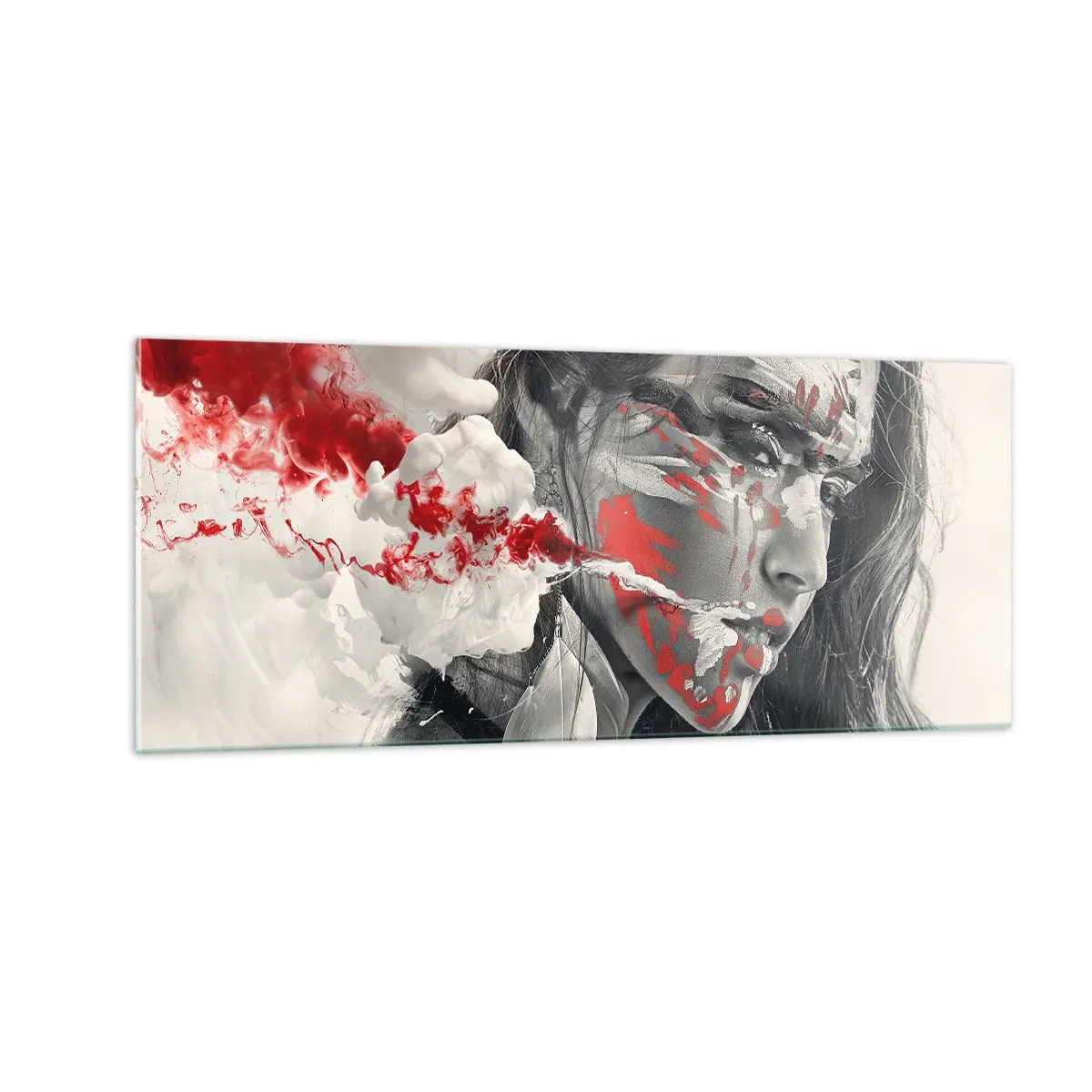 Glasbild - Bild auf glas - Im Dunst der Absurdität - 100x40 cm